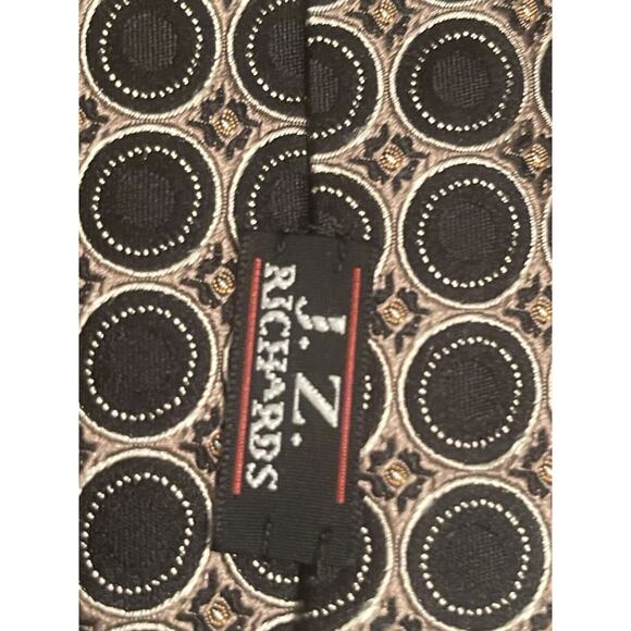 Van Maur By J.z Richards Black Hand Made 100% Silk Men’s Neck Tie Made In Usa - Picture 8 of 11